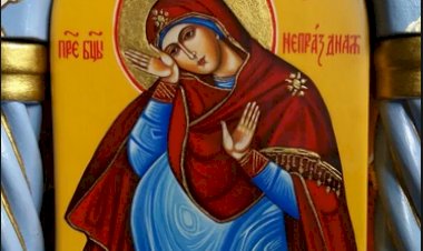 Tропар чудотворној икони Мајке Божије која помаже при рађању