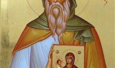 Икона Богородице Тројеручице и  свети Јован Дамаскин