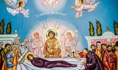 Чудесно окупљање апостола и силазак Исуса на дан Успења Пресвете Богородице