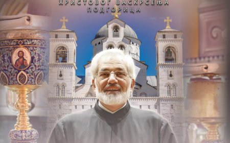 Предавање проте Милоша Весина у крипти подгоричког Саборног храма