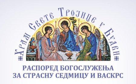 Распоред богослужења за Страсну седмицу и Васкрс у храму Свете Тројице у Старом граду Будви