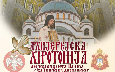 Архијерејска хиротонија архимандрита Пајсија, изабраног Епископа диоклијског