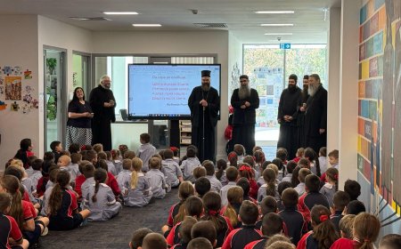 Посета игумана подмаинског Рафаила Колеџу „Свети Сава“