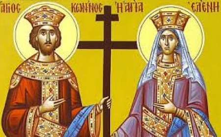 АКАТИСТ светом ЦАРУ КОНСТАНТИНУ И ЦАРИЦИ ЈЕЛЕНИ